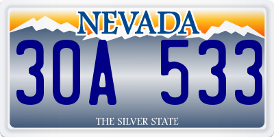 NV license plate 30A533