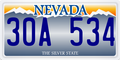 NV license plate 30A534