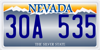 NV license plate 30A535