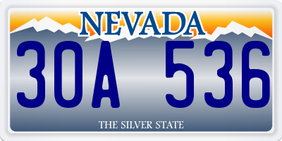 NV license plate 30A536
