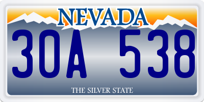 NV license plate 30A538