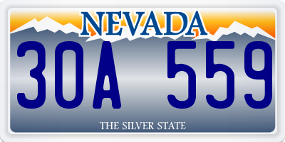 NV license plate 30A559