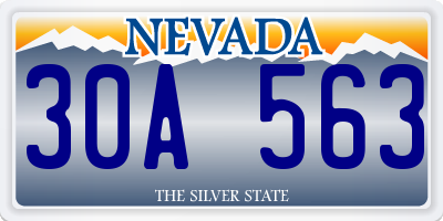 NV license plate 30A563