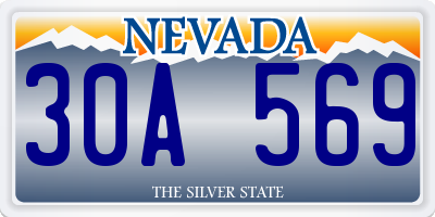 NV license plate 30A569