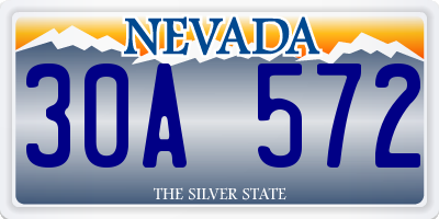 NV license plate 30A572