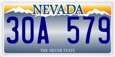 NV license plate 30A579