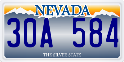 NV license plate 30A584