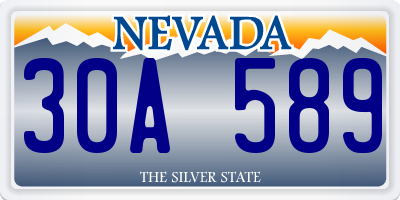 NV license plate 30A589