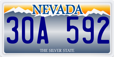 NV license plate 30A592