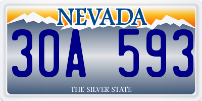 NV license plate 30A593