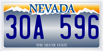 NV license plate 30A596