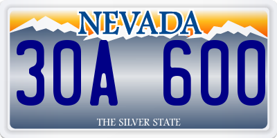 NV license plate 30A600