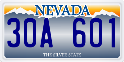 NV license plate 30A601