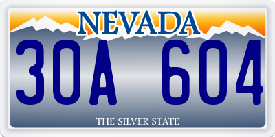 NV license plate 30A604