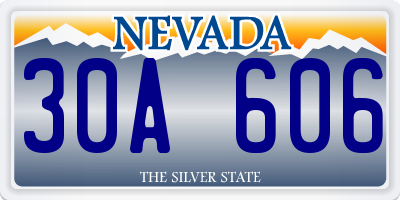 NV license plate 30A606