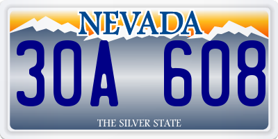 NV license plate 30A608