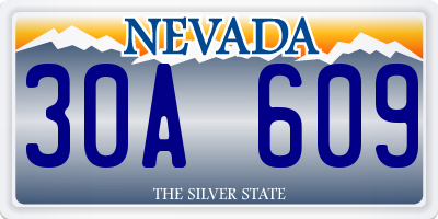 NV license plate 30A609