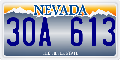 NV license plate 30A613