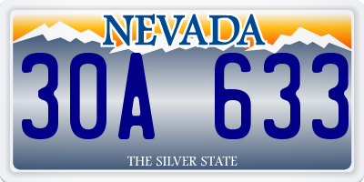NV license plate 30A633