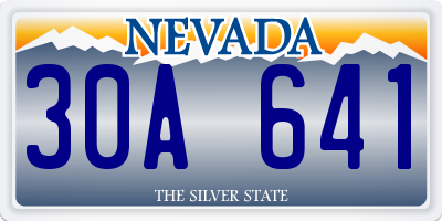 NV license plate 30A641