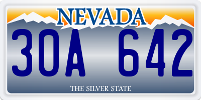 NV license plate 30A642