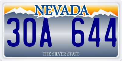 NV license plate 30A644