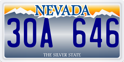 NV license plate 30A646