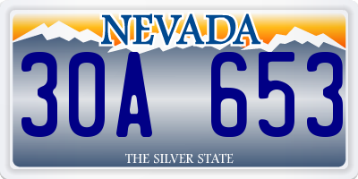 NV license plate 30A653