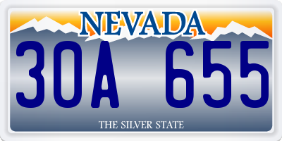 NV license plate 30A655