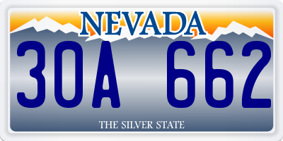 NV license plate 30A662