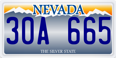 NV license plate 30A665