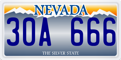 NV license plate 30A666