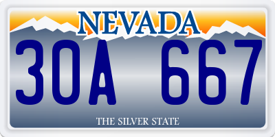 NV license plate 30A667