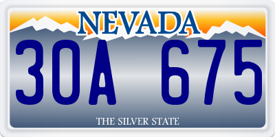 NV license plate 30A675