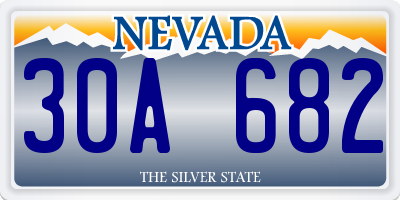 NV license plate 30A682