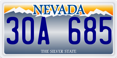NV license plate 30A685