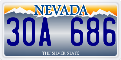 NV license plate 30A686