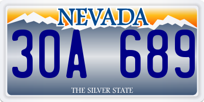 NV license plate 30A689