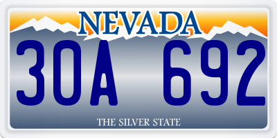 NV license plate 30A692