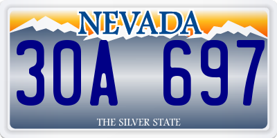 NV license plate 30A697