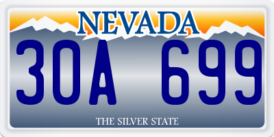 NV license plate 30A699