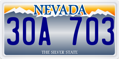 NV license plate 30A703