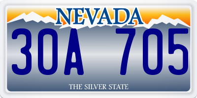 NV license plate 30A705
