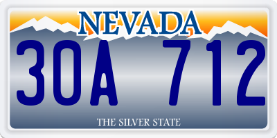 NV license plate 30A712