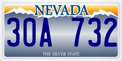 NV license plate 30A732