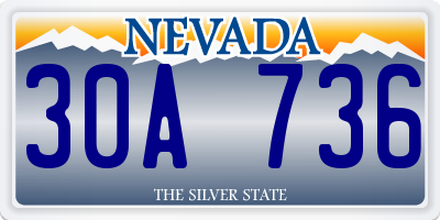 NV license plate 30A736