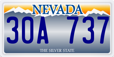 NV license plate 30A737
