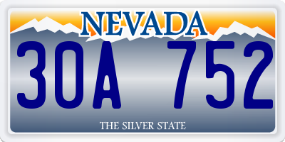 NV license plate 30A752