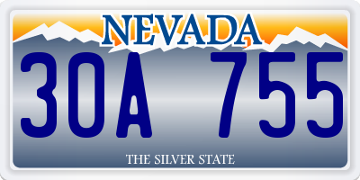 NV license plate 30A755