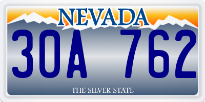 NV license plate 30A762